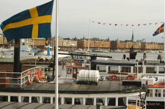 View on Strandvägen boulevard, Stockholm, Sweden