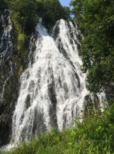 One of the many waterfalls along the road to Shiretoko National Park, Hokkaido, Japan.