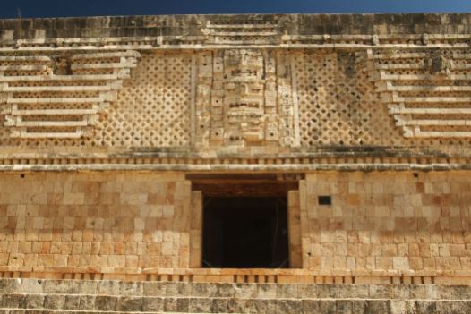 Details of the Quadrangle of the Nuns in typical Puuc architectural style, Uxmal, Mexico
