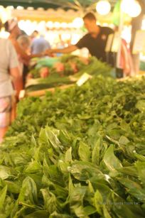 Fresh herbs on the traditional market of Toulon, French Riviera.