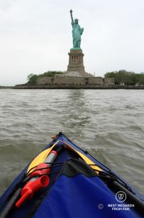 Kayaking to the Statue of Liberty, New York City