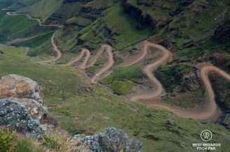 The last laces of Sani Pass, South Africa