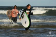 Surfing with champion David Macgregor from Shaka Surf School, Port Alfred, South Africa