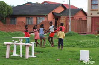 Children dancing, Soweto, South Africa