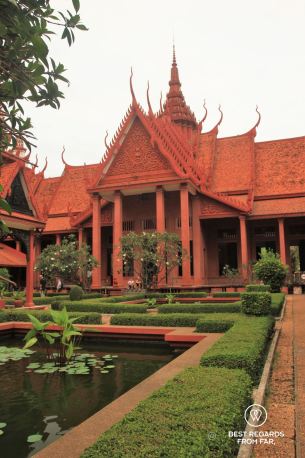 Garden and fine architecture of the National Museum of Cambodia, Phnom Penh