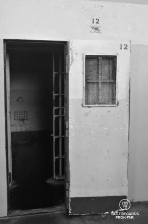 One of the D-Block isolation cells, Alcatraz, San Francisco, USA