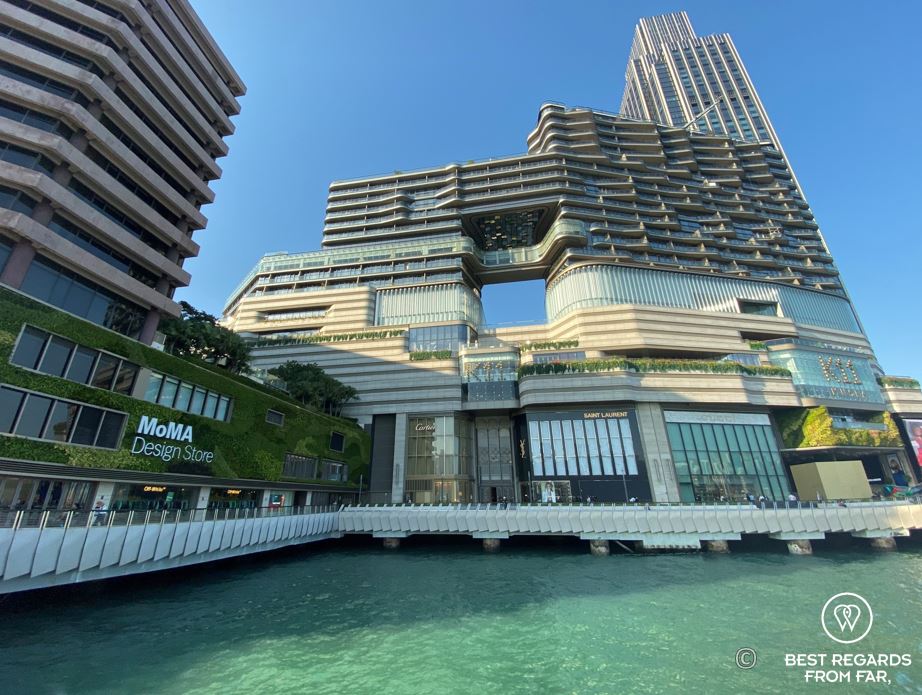 Luxurious shopping mall on the water in Kowloon, Hong Kong