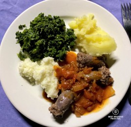 Homemade local food in Eastern Lesotho