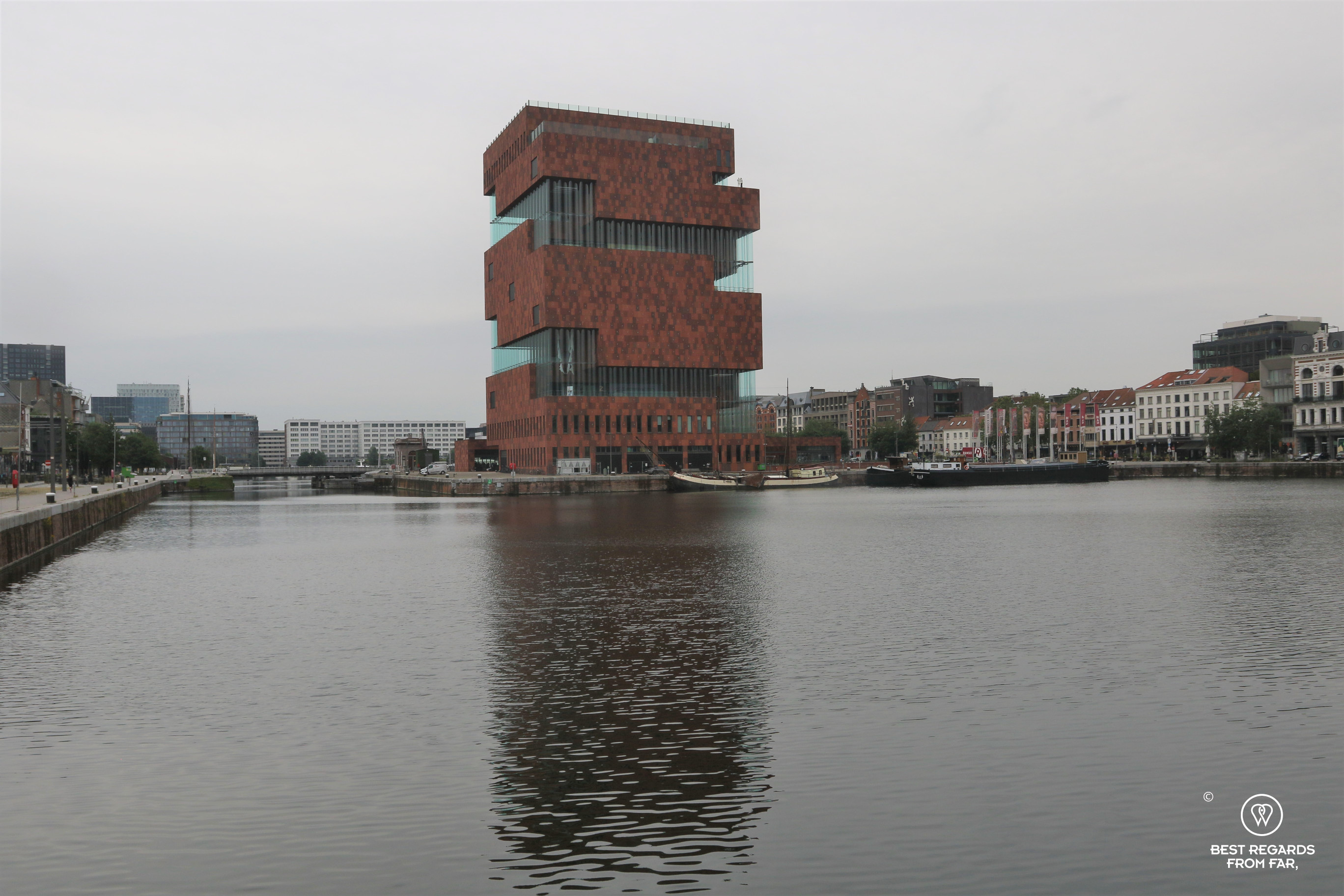 The MAS building on the Bonaparte Dock, Antwerp, Belgium