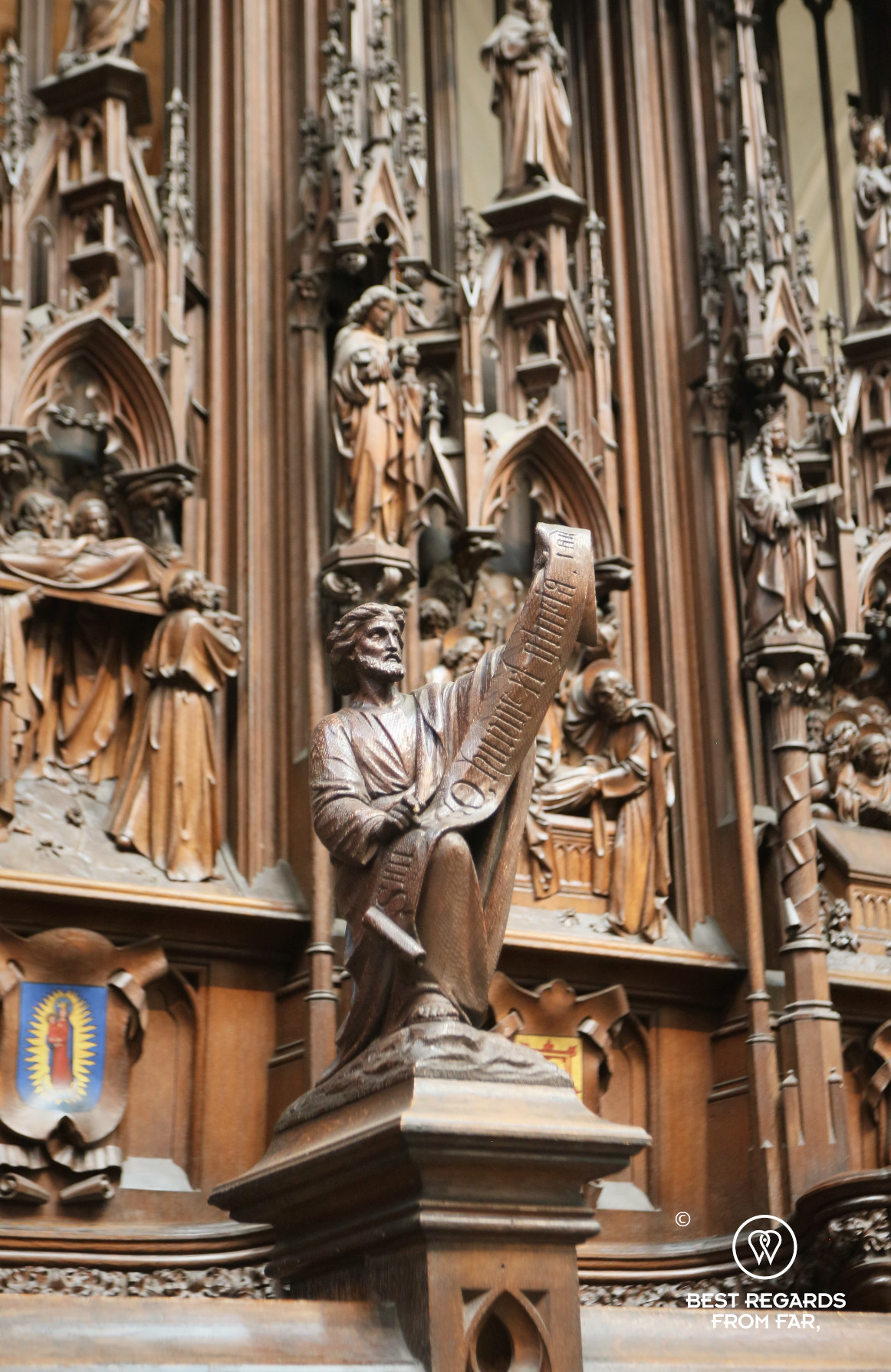 Wood carving, Cathedral of our Lady, Antwerp, Belgium
