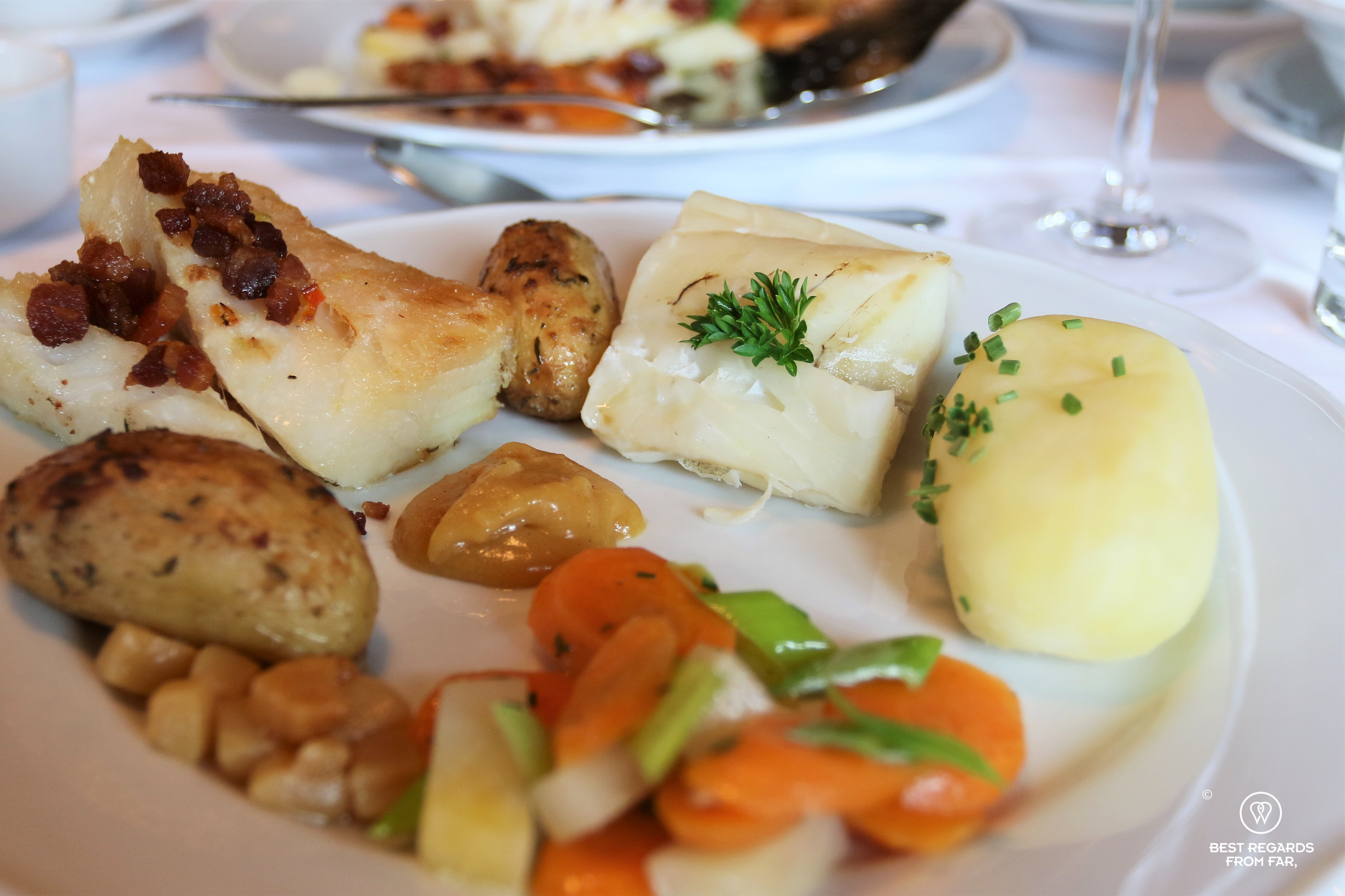 Stockfish and boknafish at Kjokkenet restaurant in Svolvaer, Lofoten