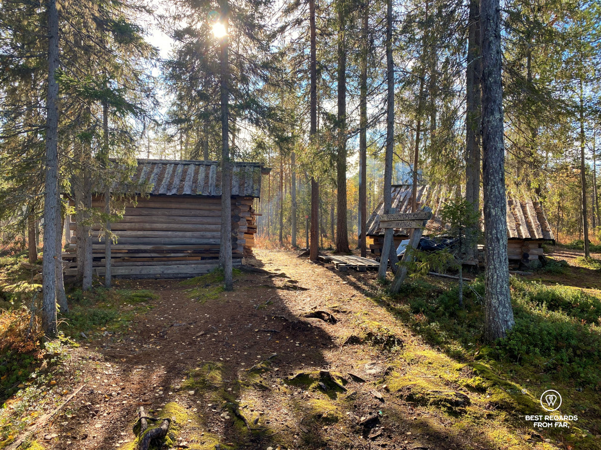 Cabins at the Arctic Circle hiking area by Rovaniemi