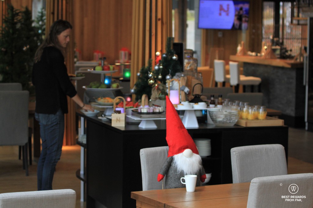 Breakfast with Santa at Nova skyland hotel, Rovaniemi