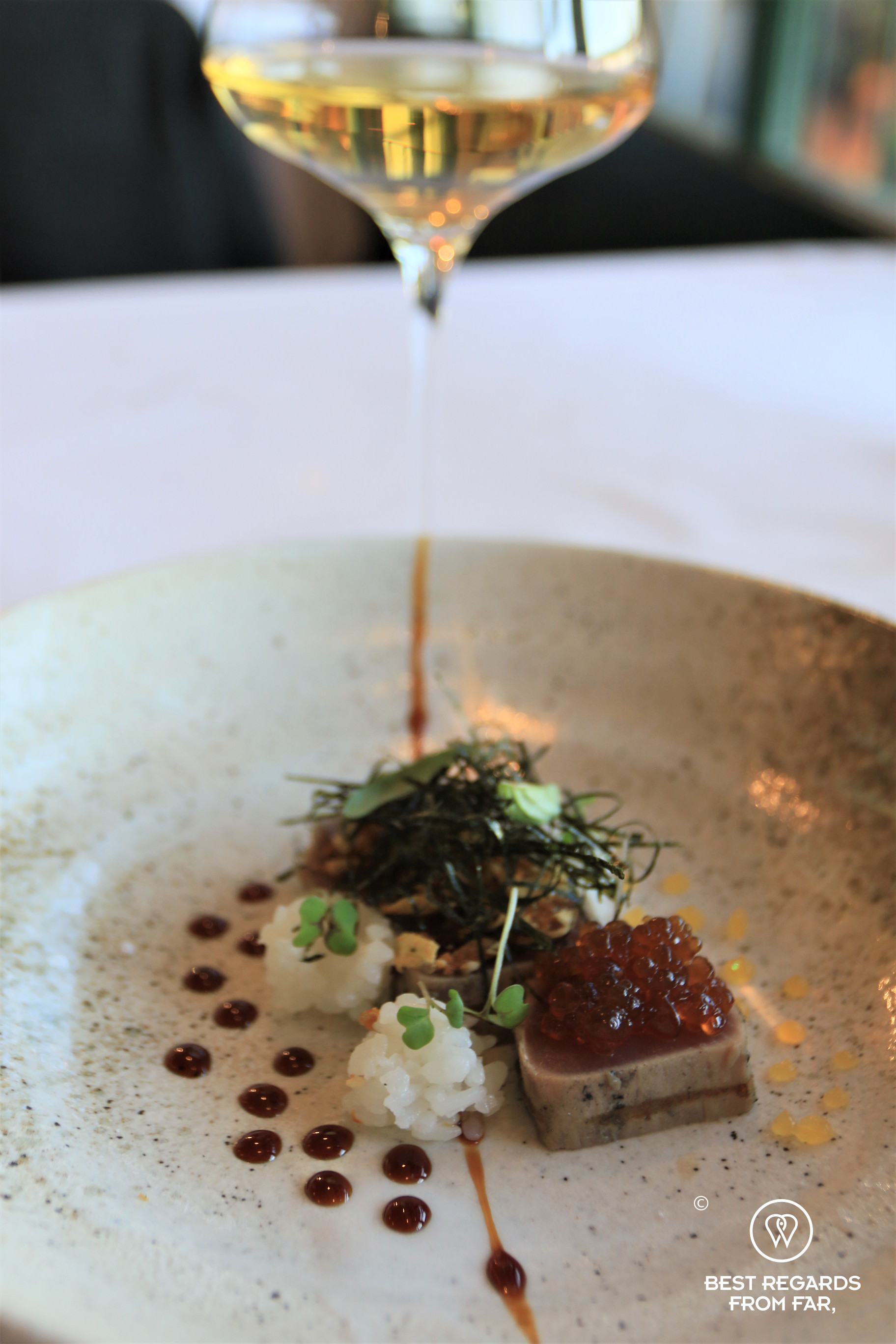 Pan-seared tuna with wine at Salsify, Cape Town